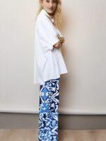 Emily van den Bergh: Super coole oversized Bluse in weiß und peach-nude 4890-156910