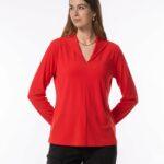 Japan TKY: Kapuzenshirt "HOKI" in soft lilac, spicy red, weiß, light yellow,