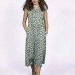 MARIVIE: Kleid "BECAUSE" leo dots olive