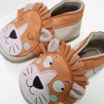 LAIT ET MIEL: Extraweiche Baby-und Kinderhausschuhe aus Leder "little lion"