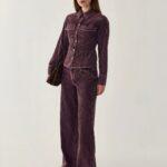 NOELLA: Cordhose "MELO" in black und winterbloom