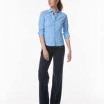 Japan TKY: Bluse "AYAKA" in der Farbe alaska blue