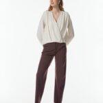 Japan TKY: Ausgefallene Bluse "ORINE" in der Farbe linen