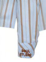 Smith & Soul: Tolle Bluse in light blue mit braunen Streifen 0926-1001 – Bild 3