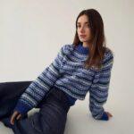 NOELLA: Toller Strickpulli "MARTH" in blau Mix