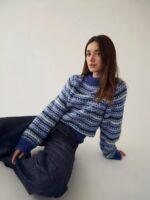 NOELLA: Toller Strickpulli "MARTH" in blau Mix