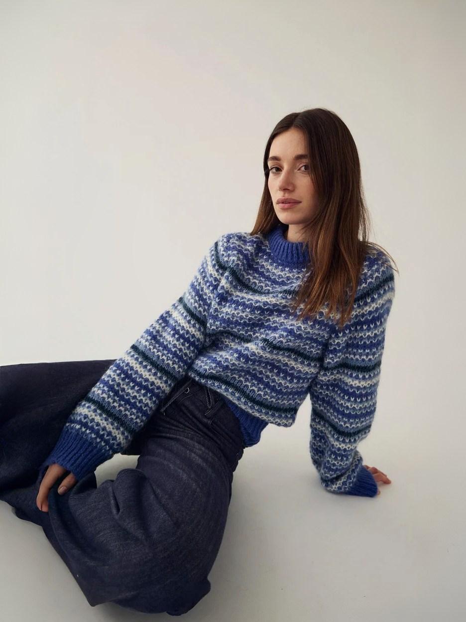 NOELLA_E-com_2026-02-258859 NOELLA: Toller Strickpulli "MARTH" in blau Mix – Bild 1